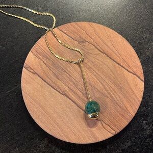 Chan Luu Green Bead Pendant Necklace